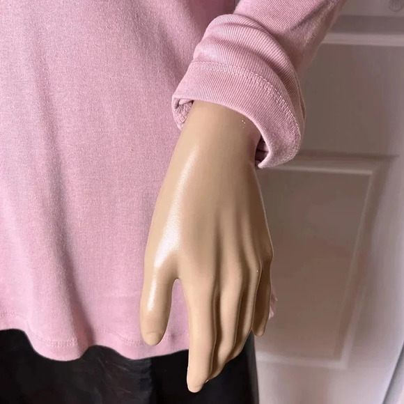 DOLCEZZA MONTREAL L pink long sleeve sweater with boat round neck, super soft. - Picture 8 of 13